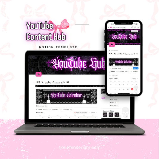 ۶♡ৎ YouTube Hub Planner Notion Template ‹𝟹